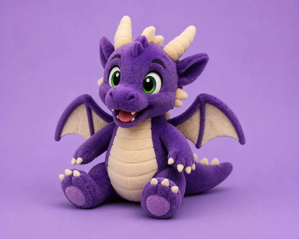 Purple dragon plushie