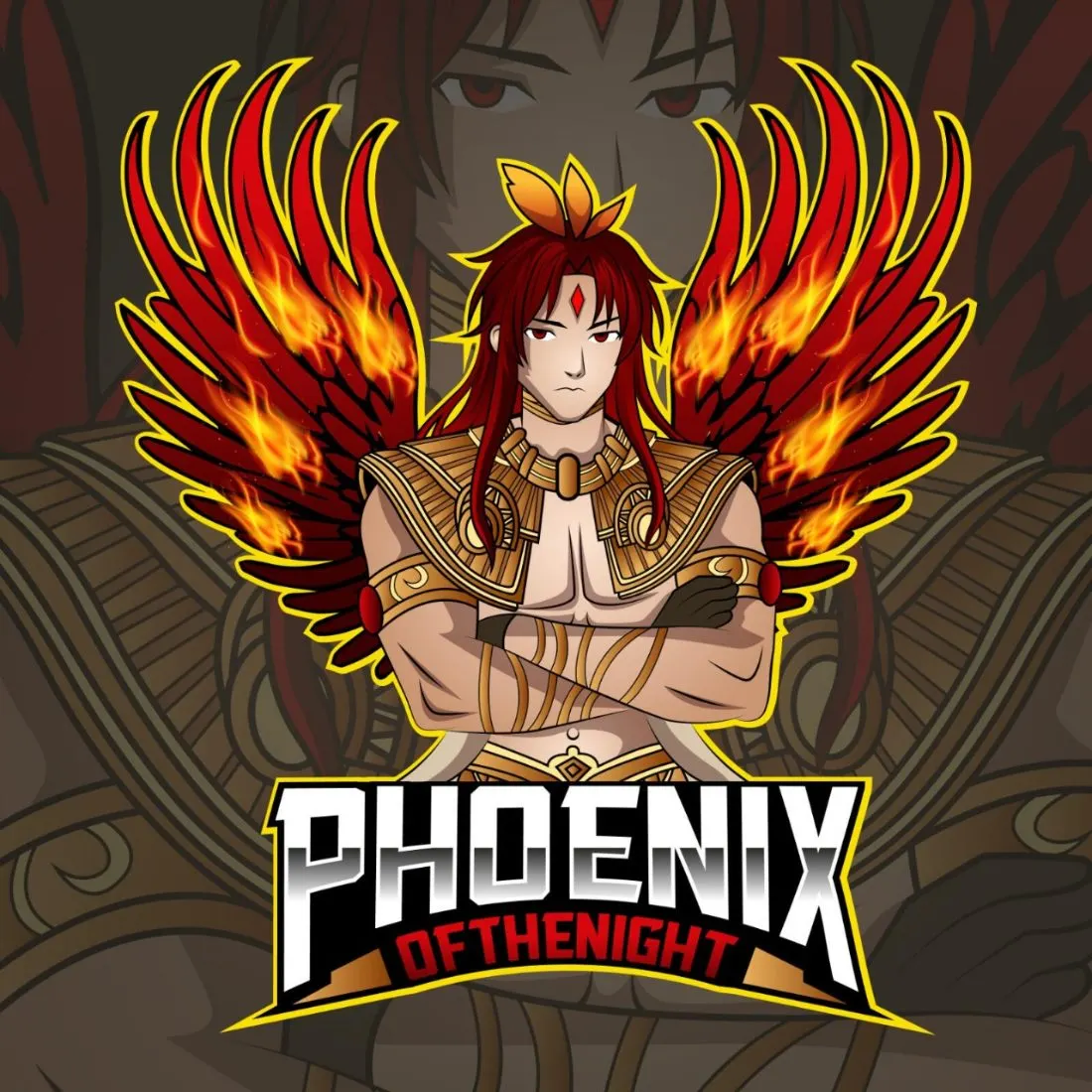 Phoenix of the Night mascot logo