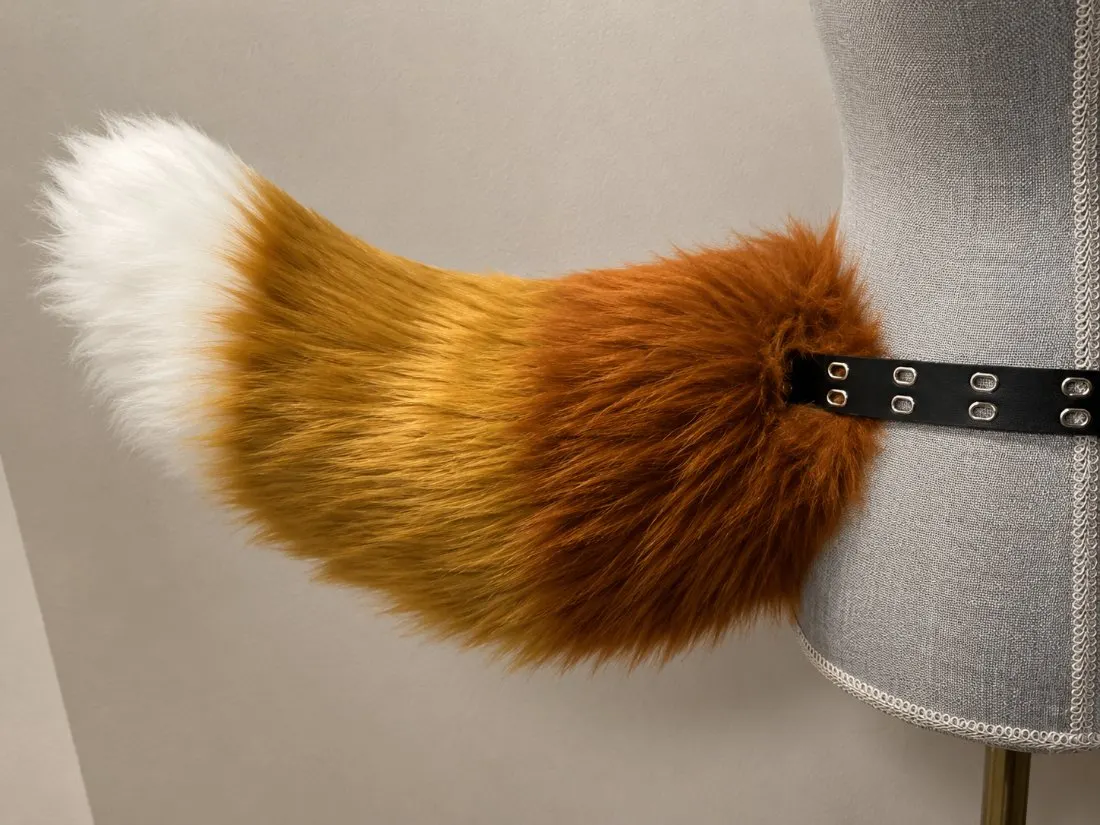 Custom fursuit tail with markings